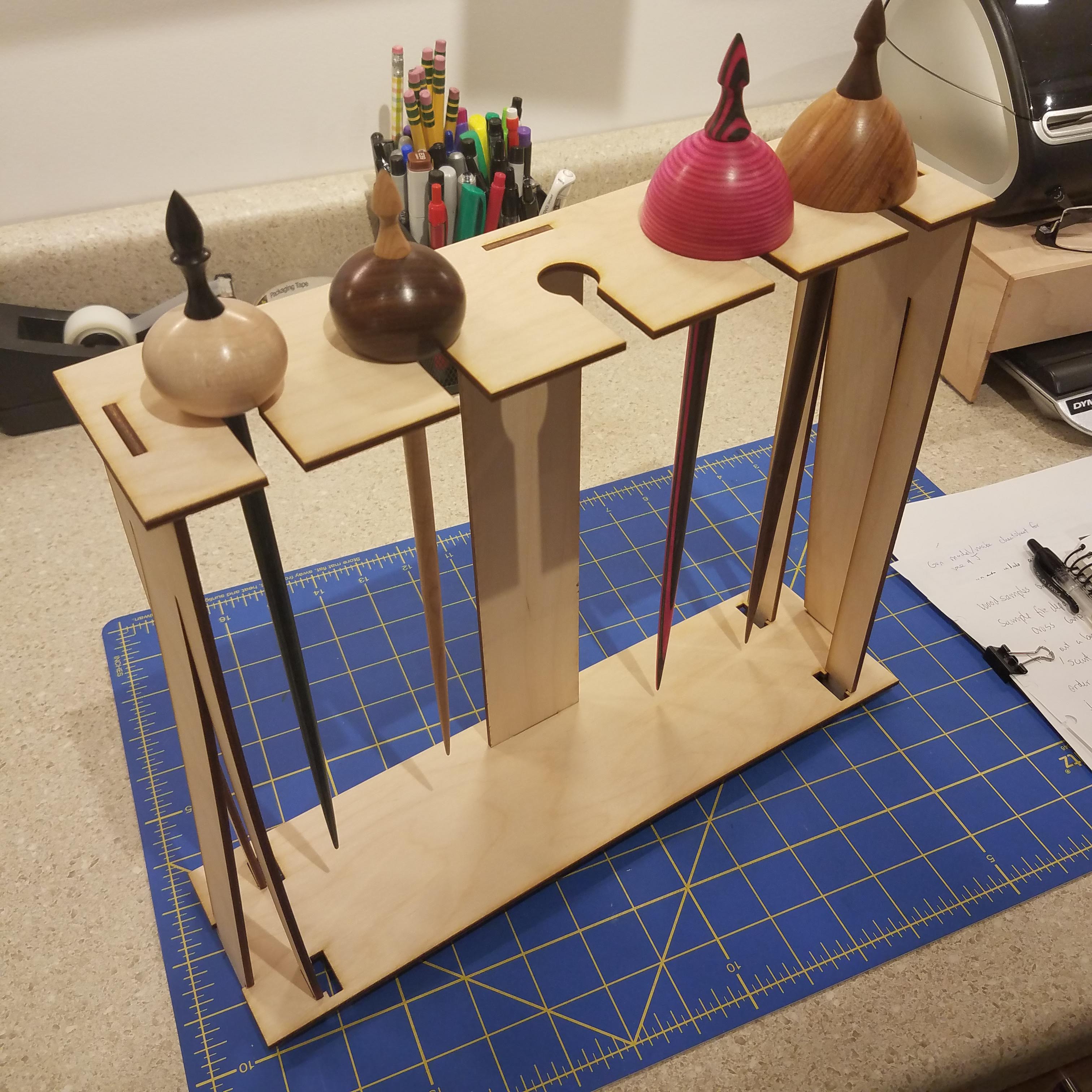 Simple, Slim Spindle Storage Stand - Version 2.0
