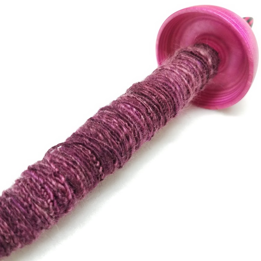 Tour de Fleece 2019 - Day 8, spinning thick on a Spanish Peacock Tibetan