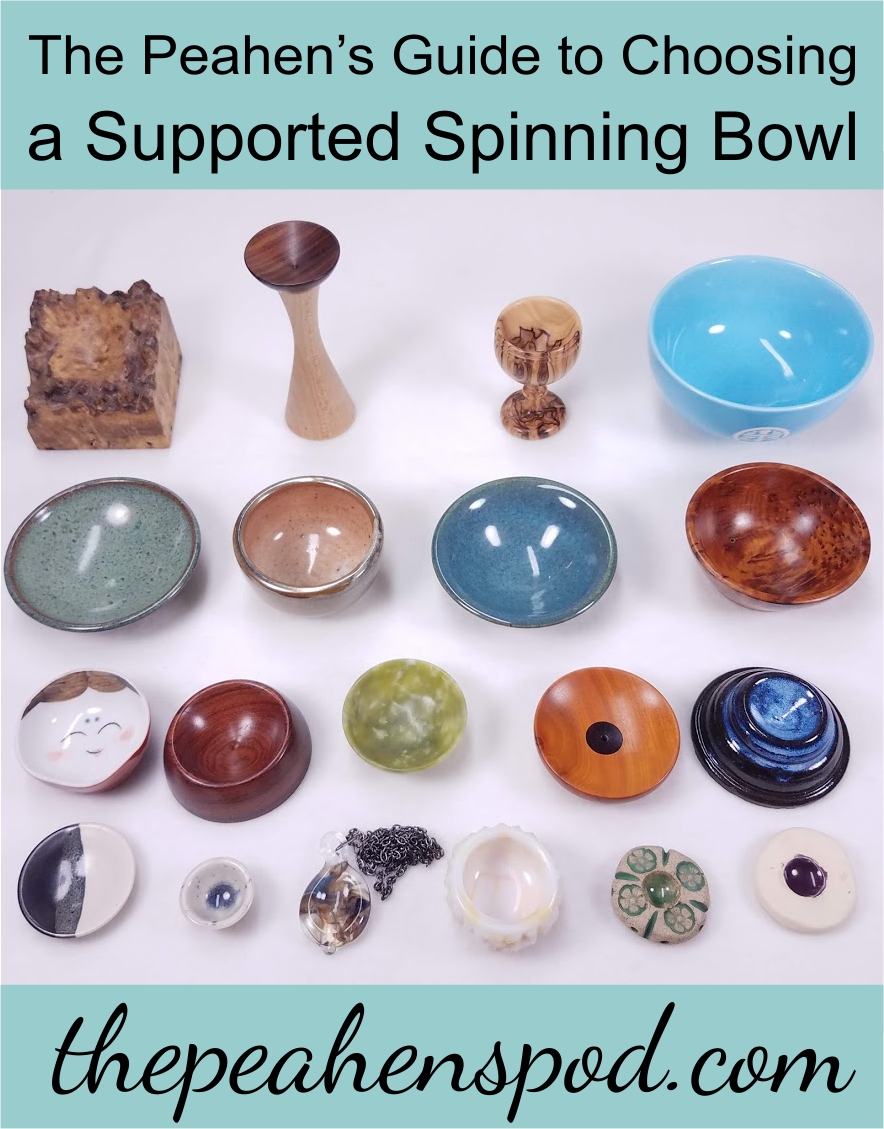 The Peahen's collection of supported spindle bowls