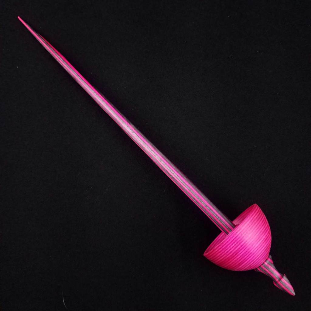 Supported Spindle Fashion Show Model 9: A HOT Pink Tibetan Spindle