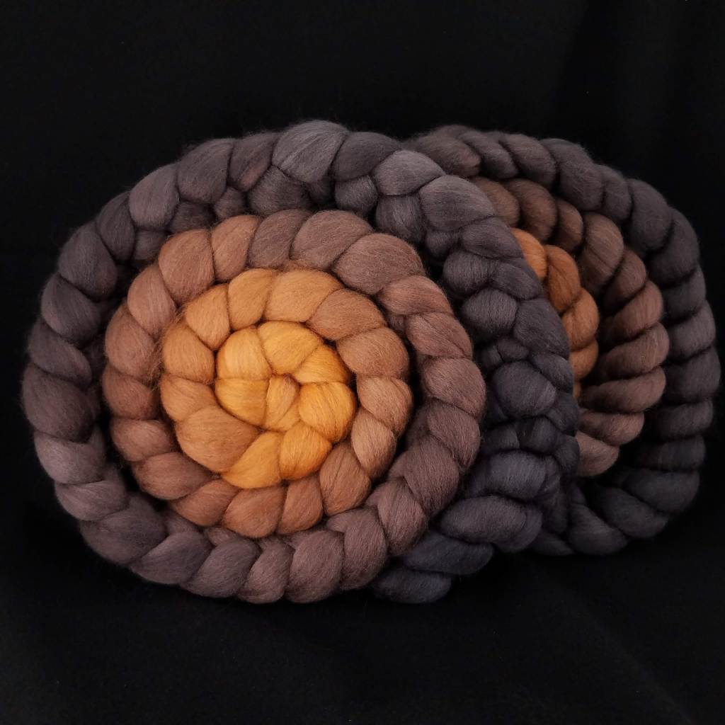 Ten-plus ounces of haunui/silk blend from Allons-y Fiber Arts 