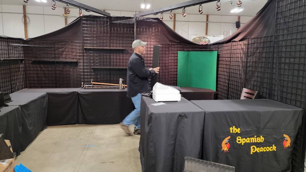 Remembering how to set up the booth