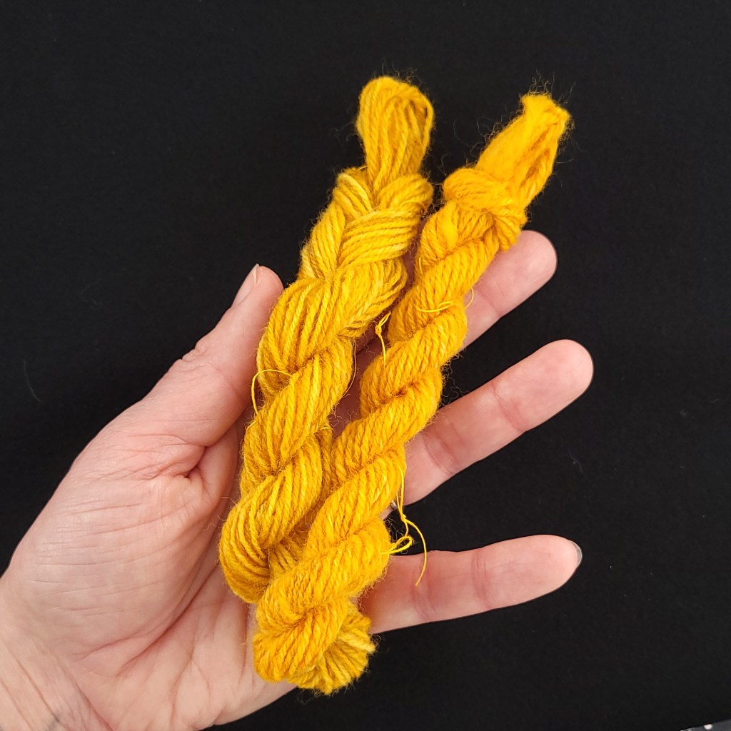 Chain-ply (left) and three-ply (right) samples compared