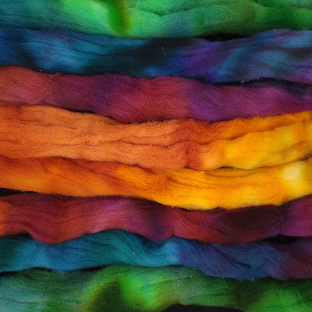 My new targhee braid for this spinalong 