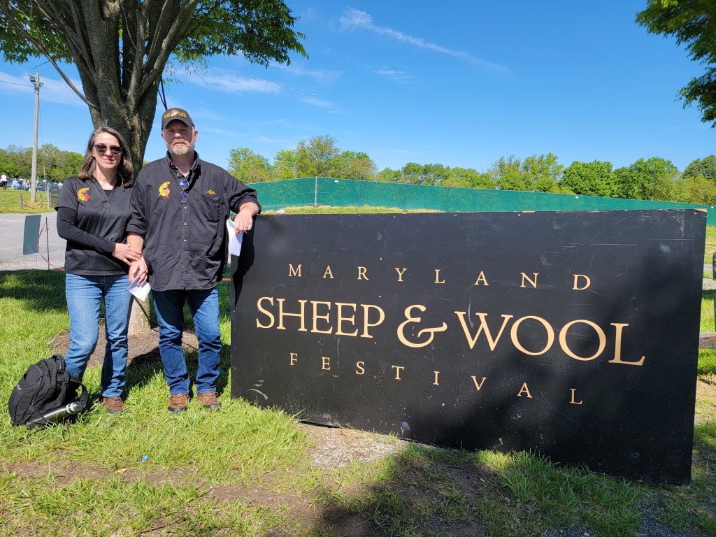Mike and I masquerading as normal customers... never mind the logo-branded shirts!